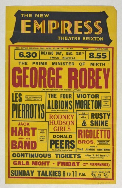 Vintage New Empress Theatre Performance Poster