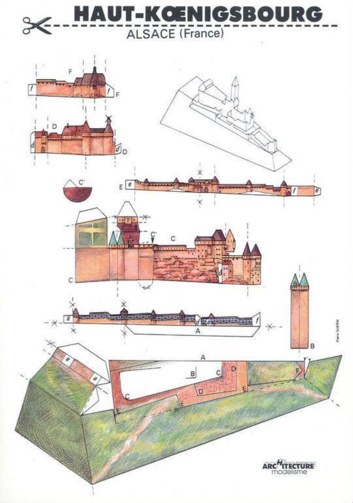 Haut-Koenigsbourg Paper Model Template