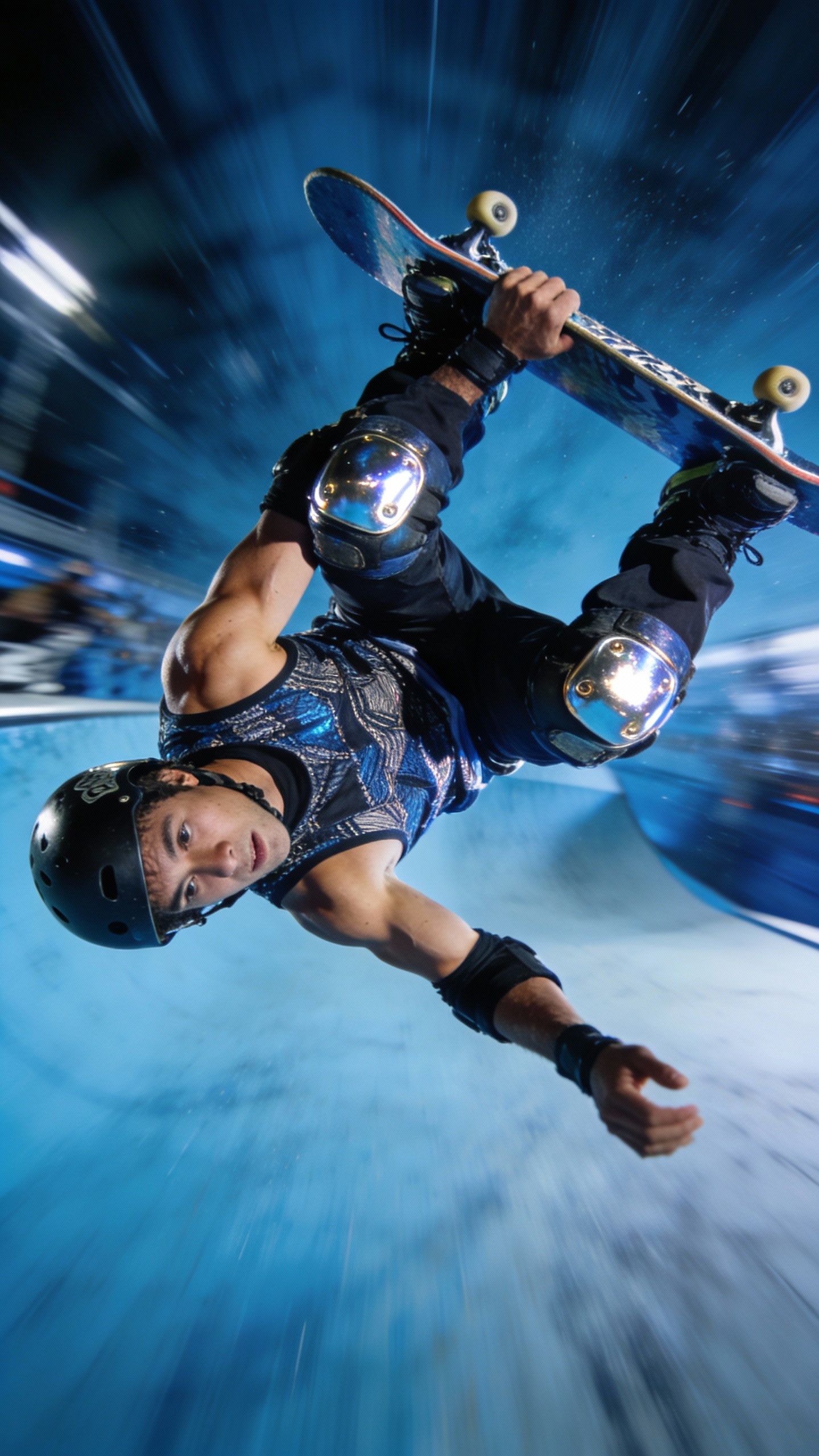 Skateboarder Performing Mid-Air Trick
