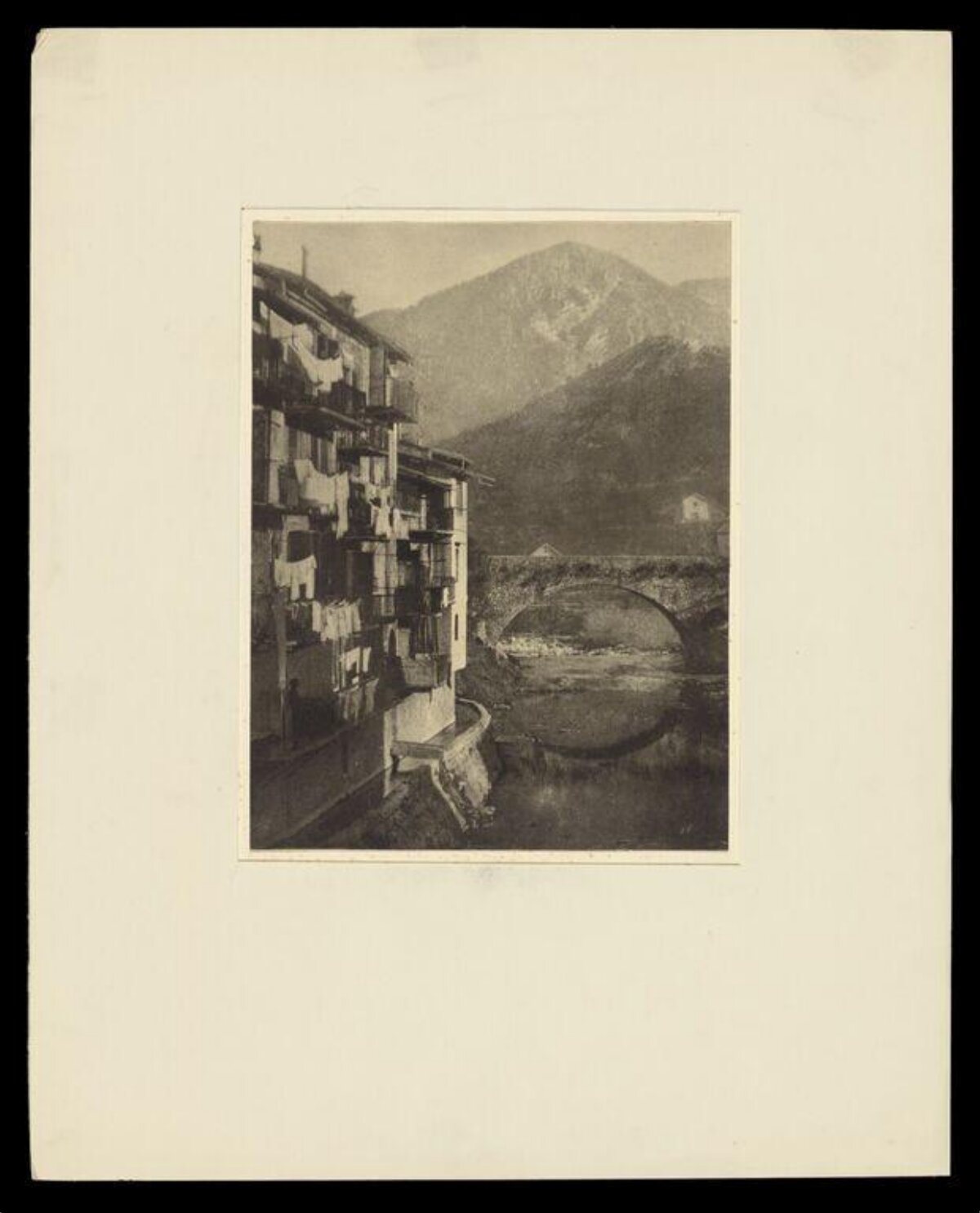 Vintage Riverside Mountain Town View