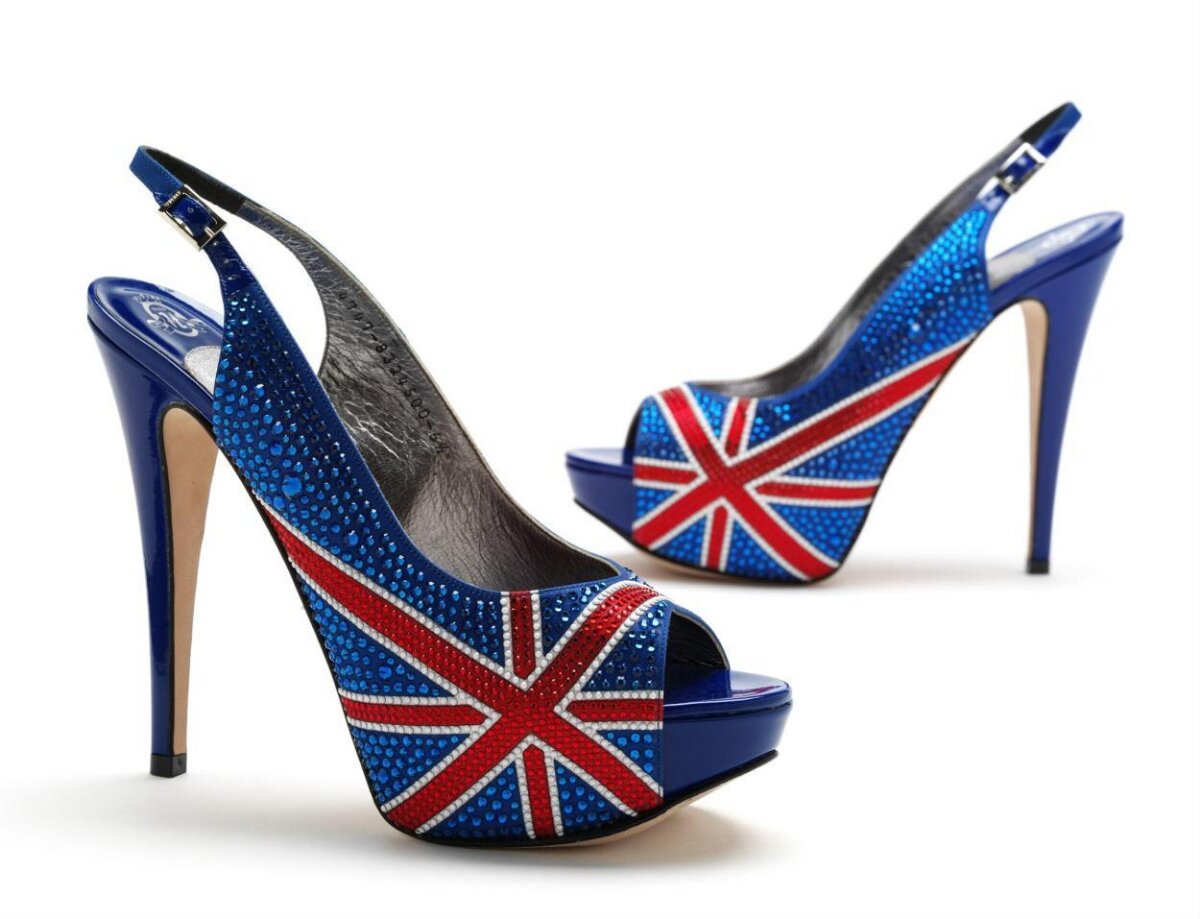 Union Jack Pattern High Heel Shoes