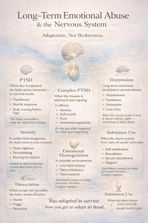 Long-Term Emotional Abuse Nervous System Infographic