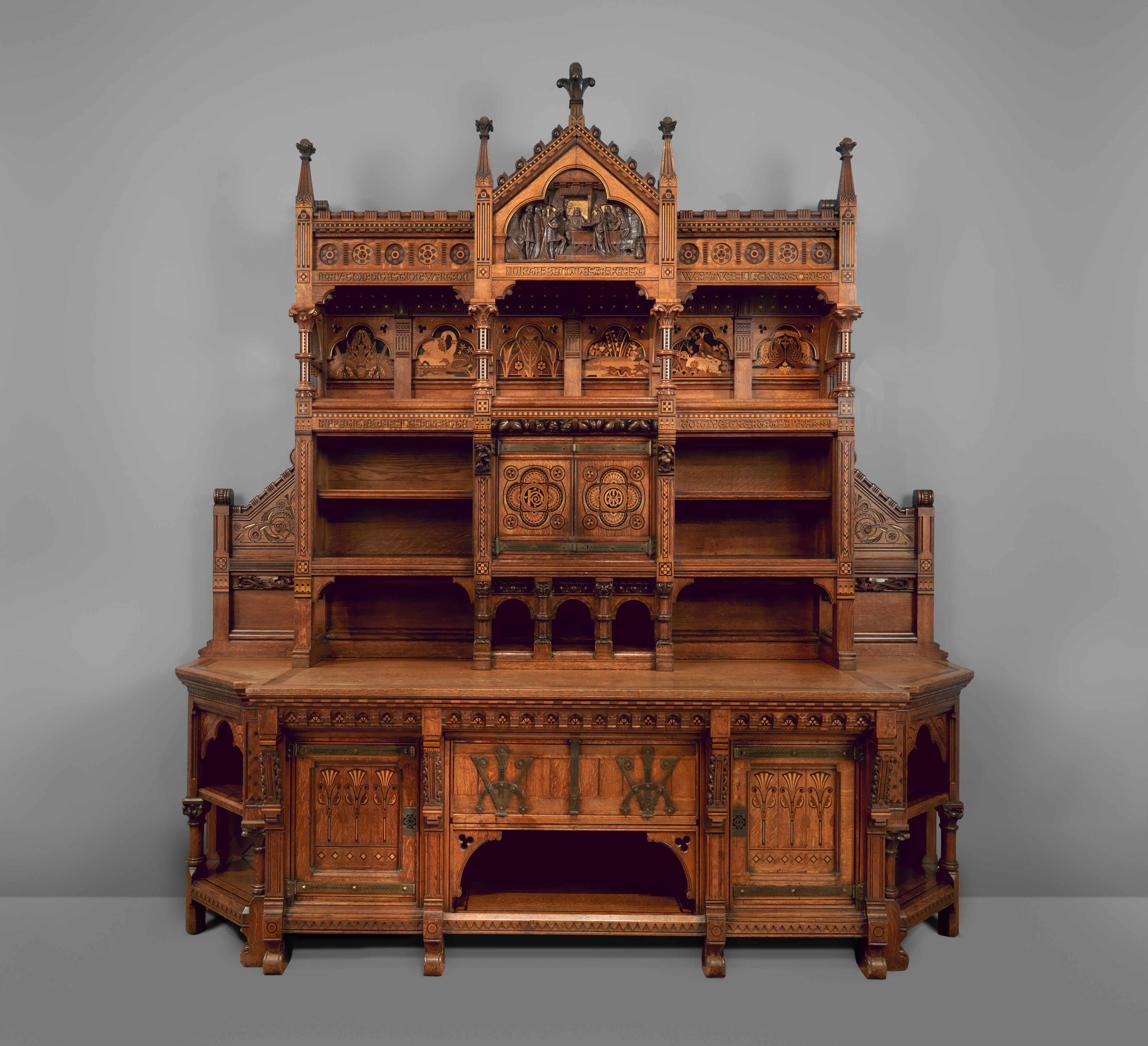 Ornate Carved Wooden Sideboard