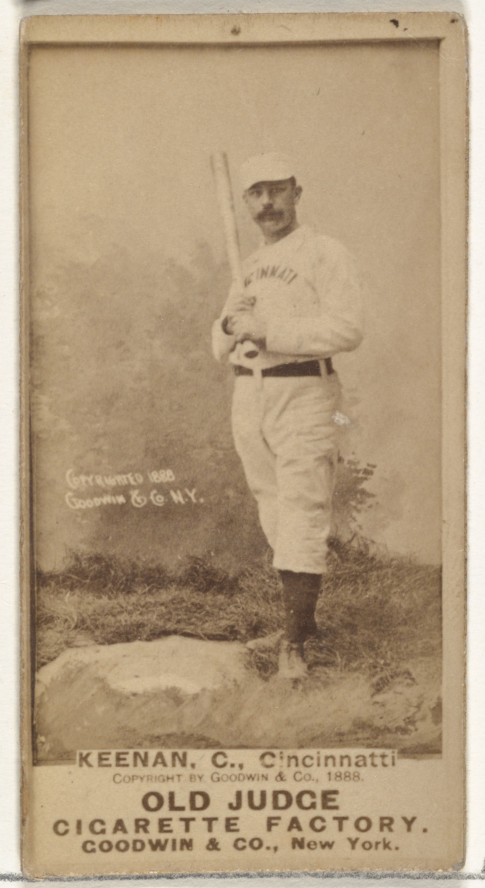 1888 Old Judge Cincinnati Keenan Baseball Card