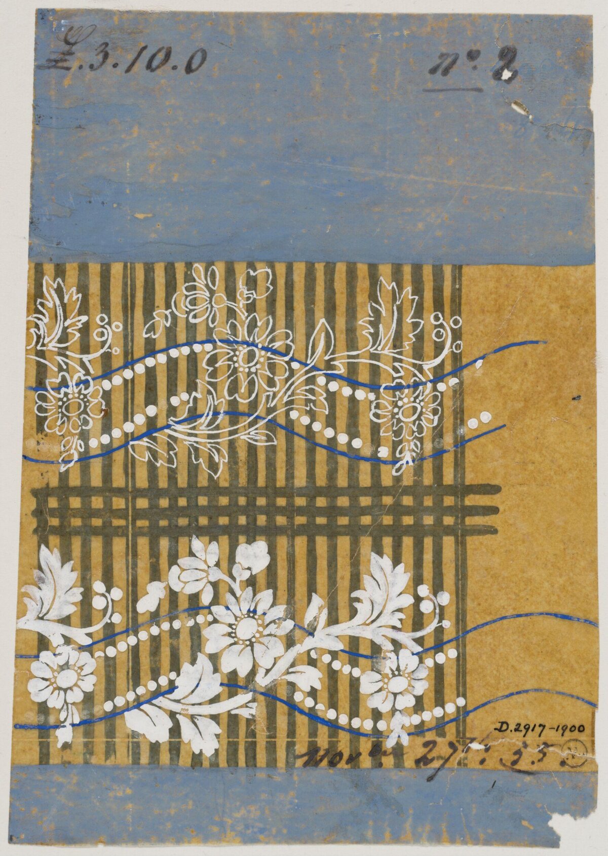 Vintage Textile Floral Pattern Design