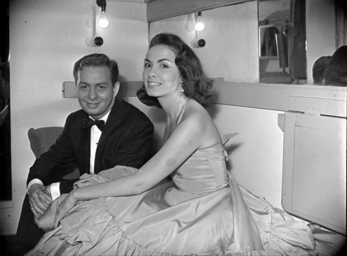 Formal Couple in Backstage Dressing Room
