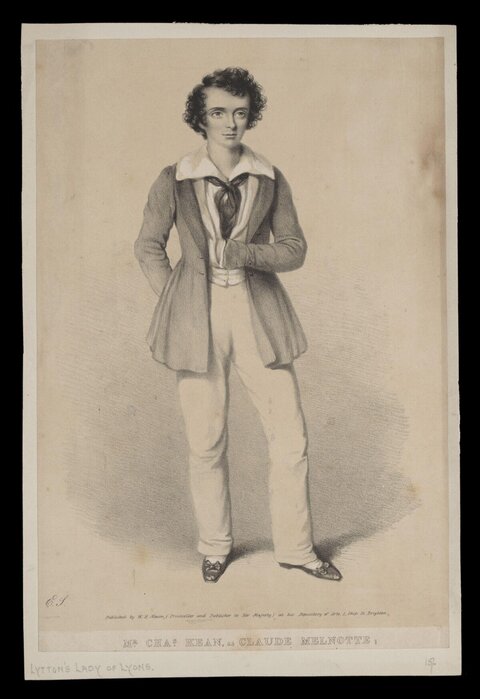 Portrait of Charles Kean as Claude Melnotte