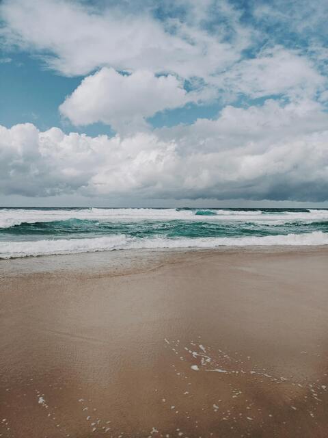 Cloudy Beach Ocean View