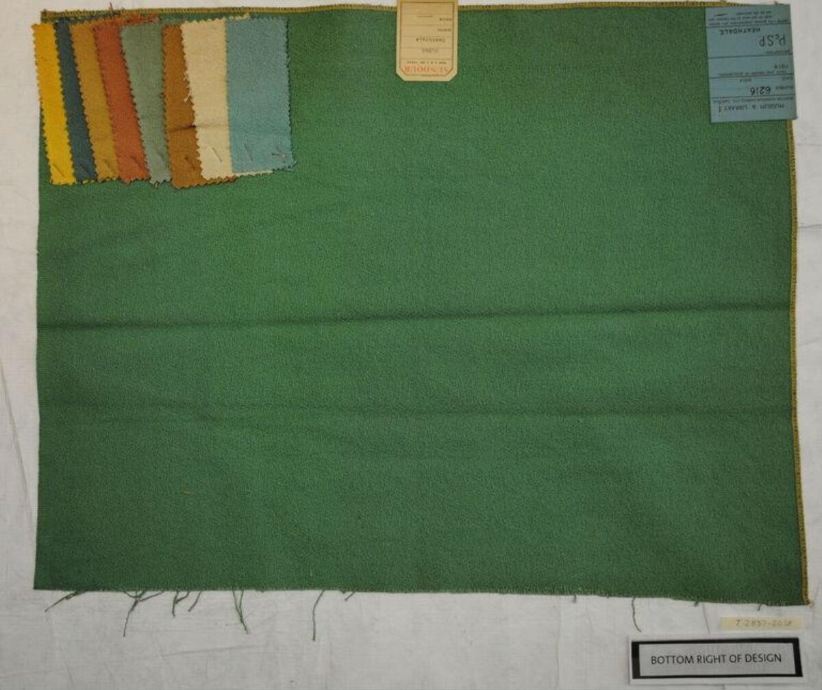 Vintage Green Fabric Swatch Sample