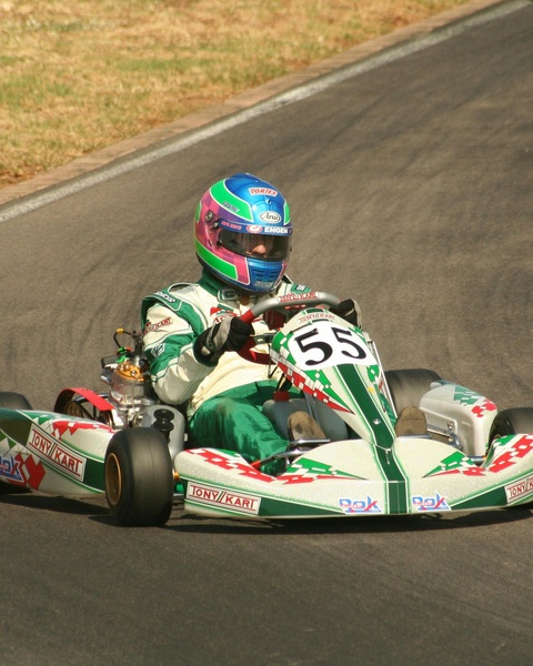 Number 55 Go-Kart on Racing Track