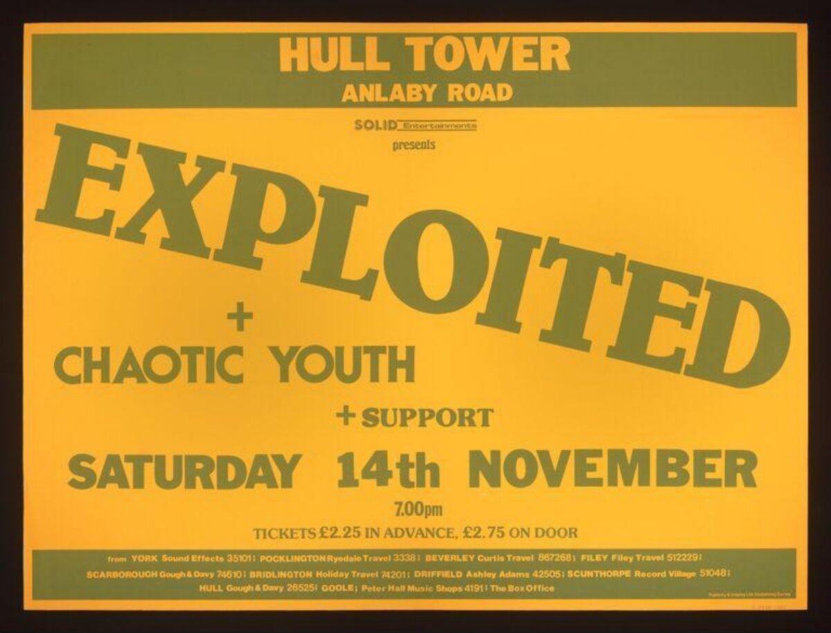 Vintage Exploited Concert Poster