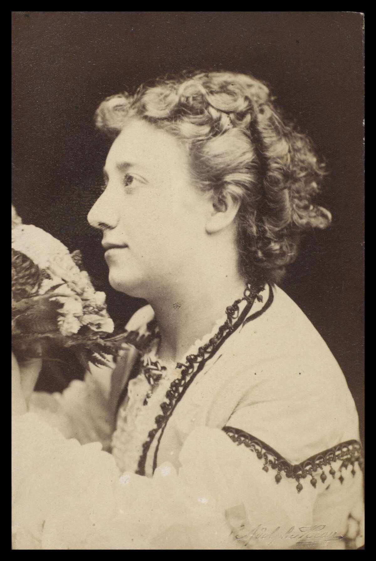 Vintage Profile Portrait of Woman