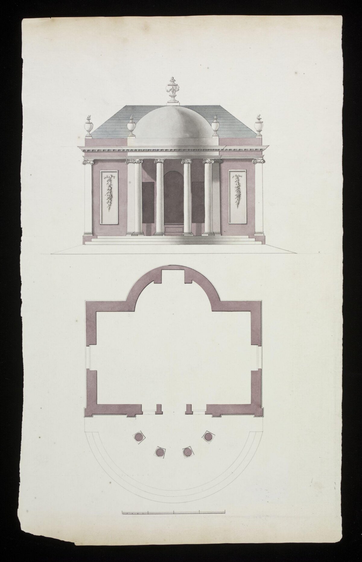 Classical Pavilion Architectural Drawing