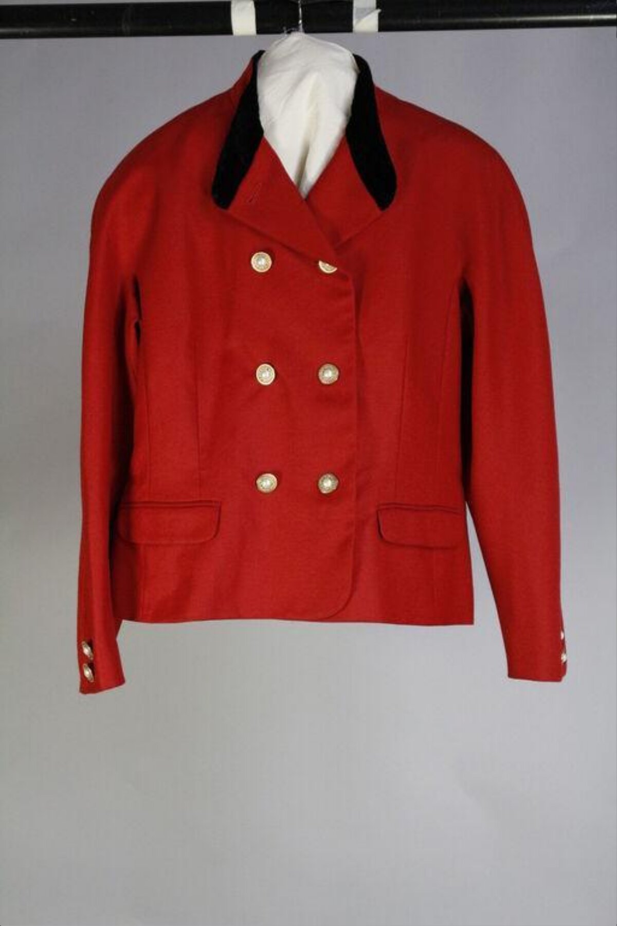 Red Double-breasted Blazer