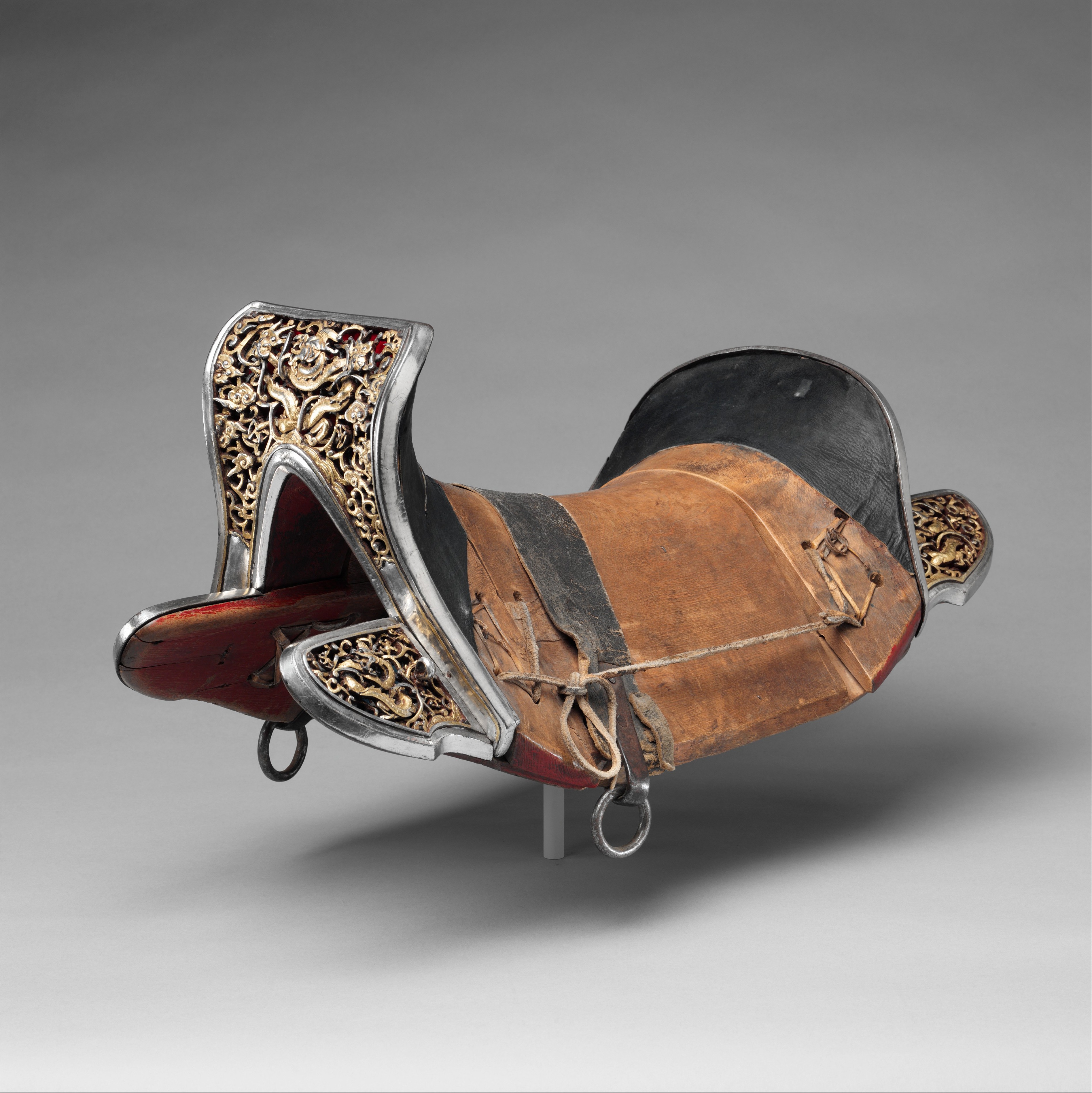 Gilded Carved Horse Saddle