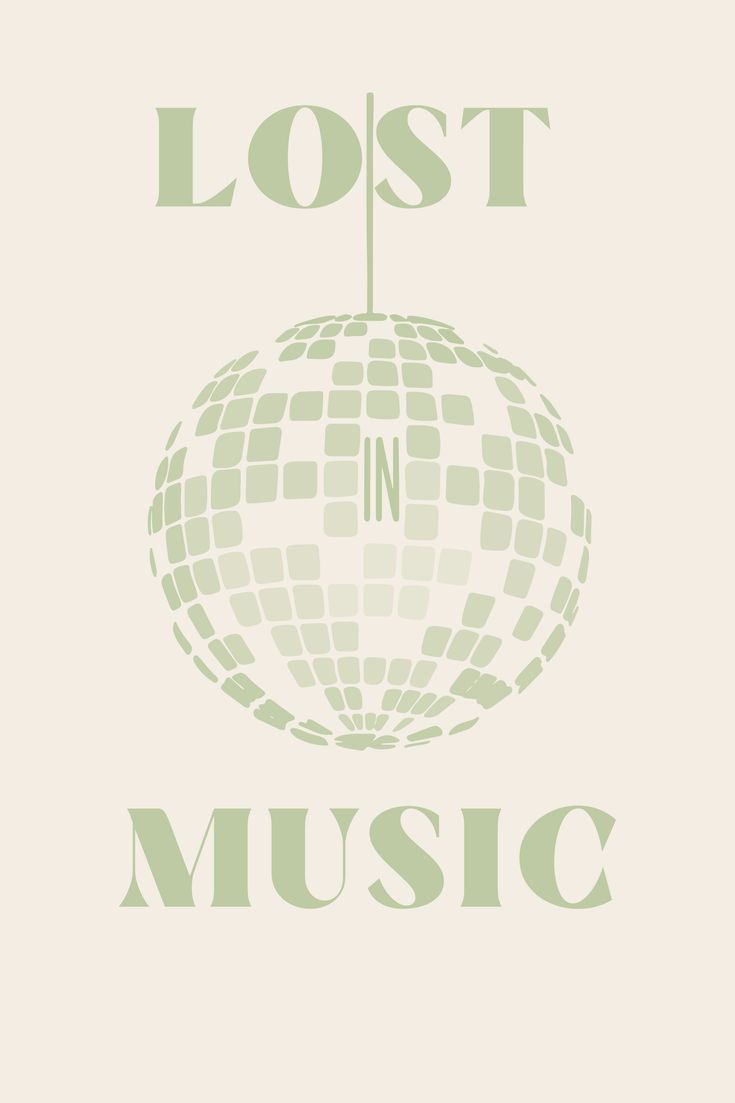 Lost In Music Disco Ball Poster
