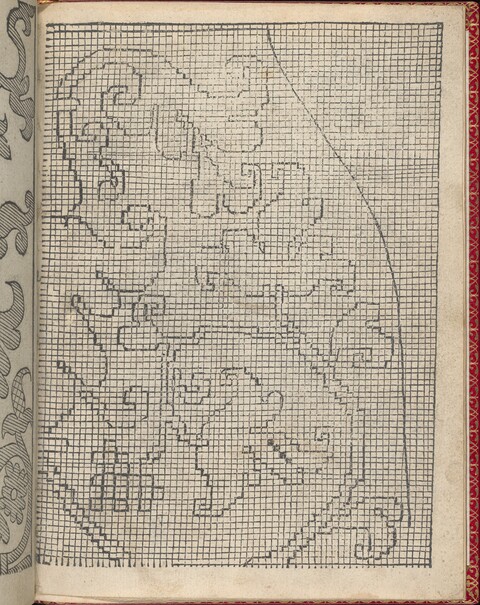Vintage Cross-Stitch Pattern Grid