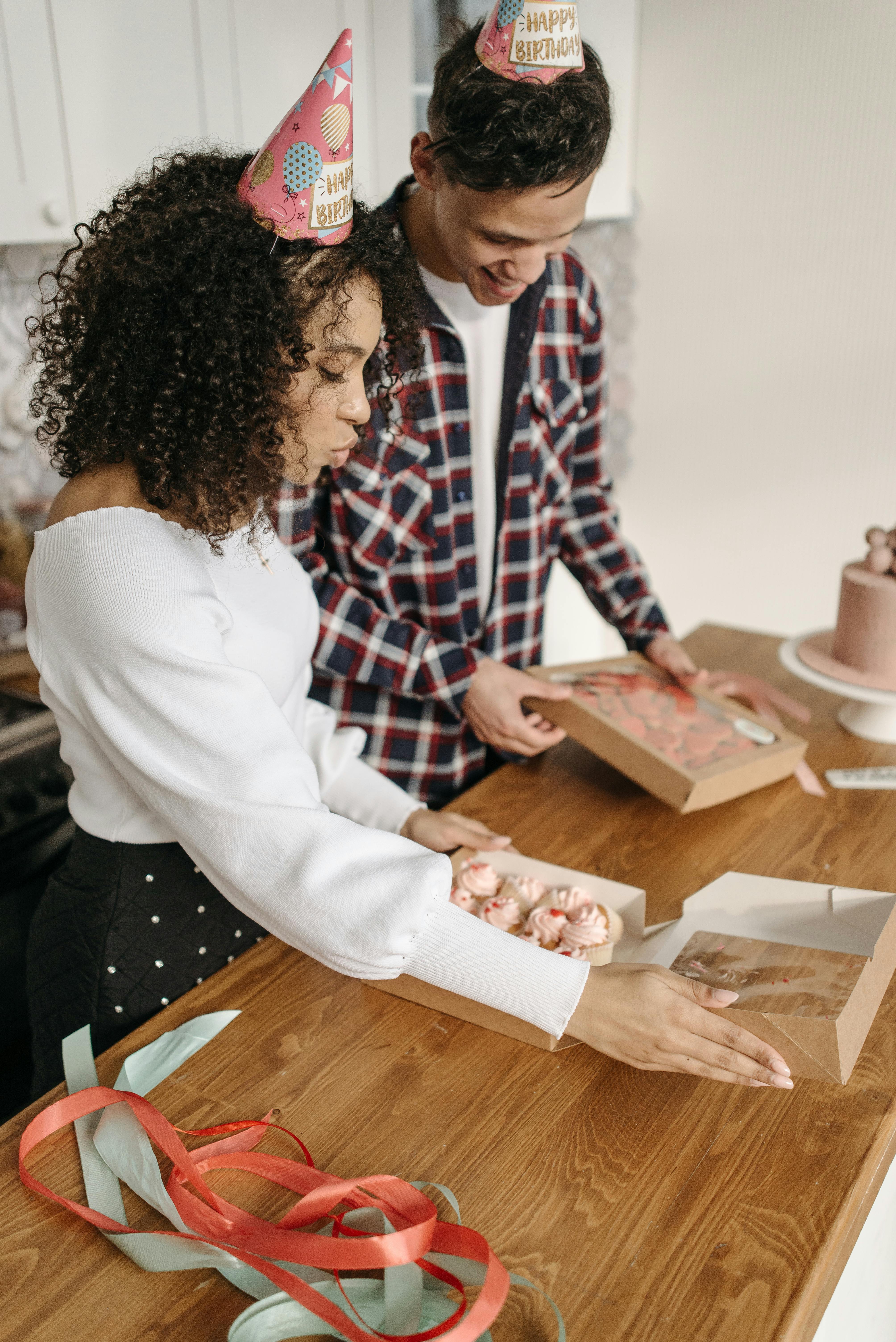 Couple Preparing Birthday Treats