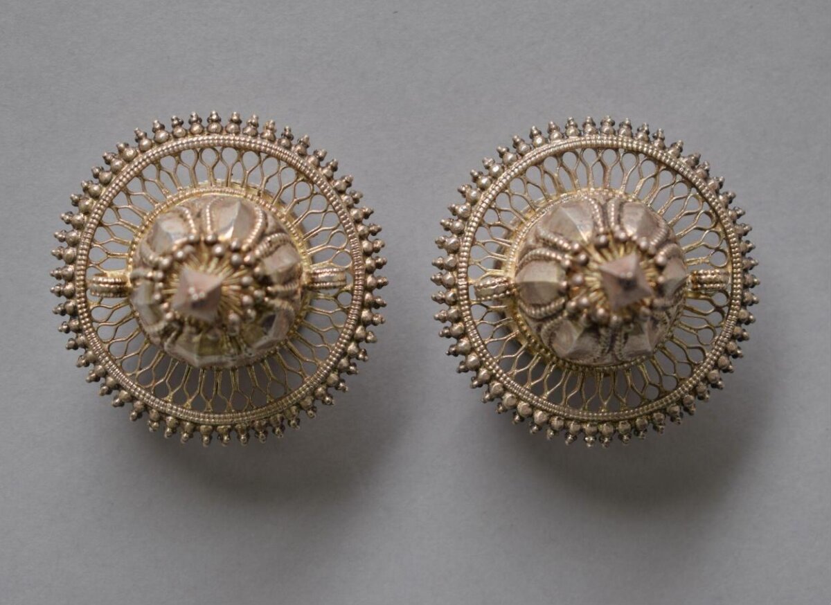 Pair of Silver Filigree Earrings