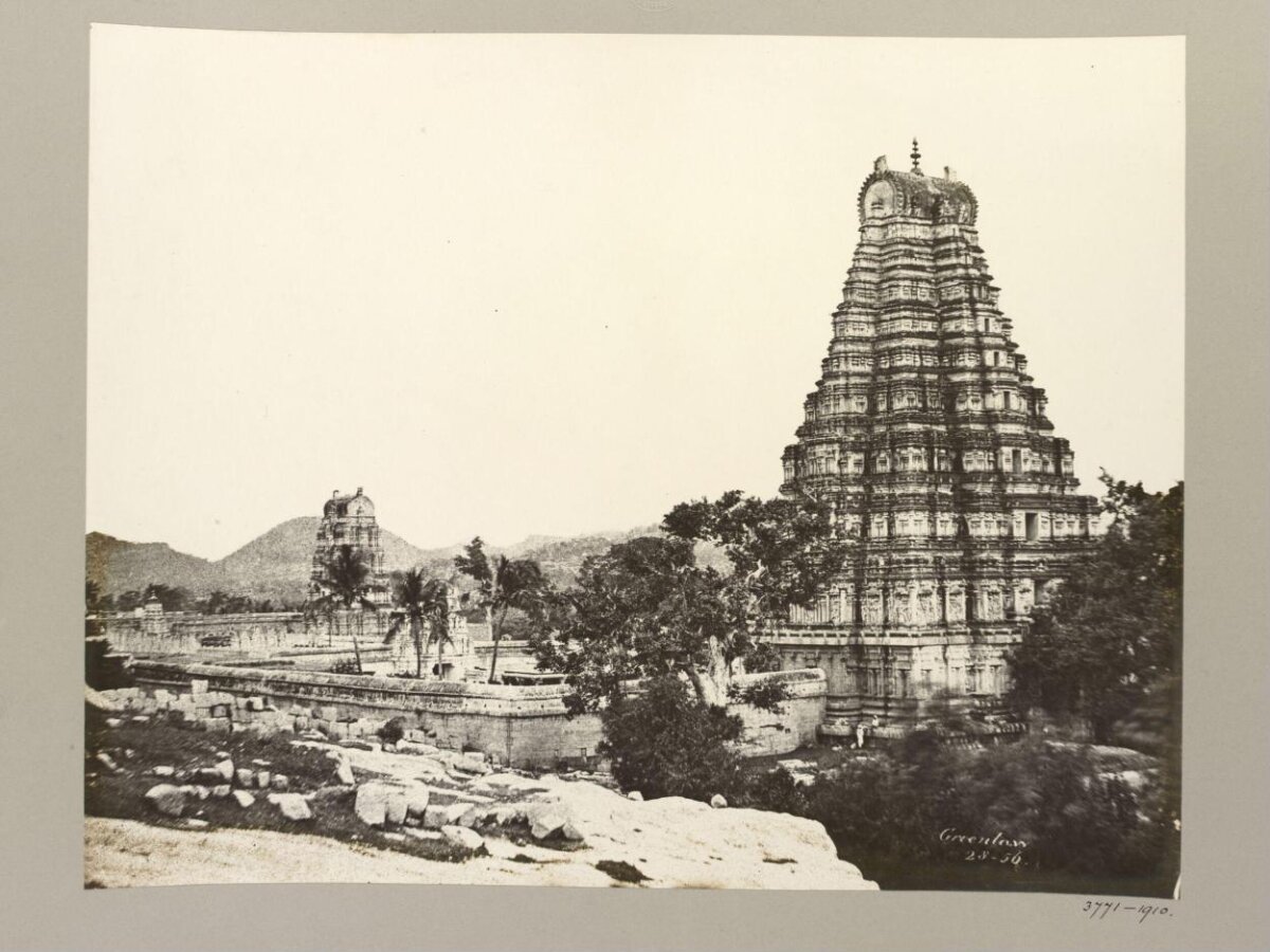 Vintage View of Hindu Temple Complex