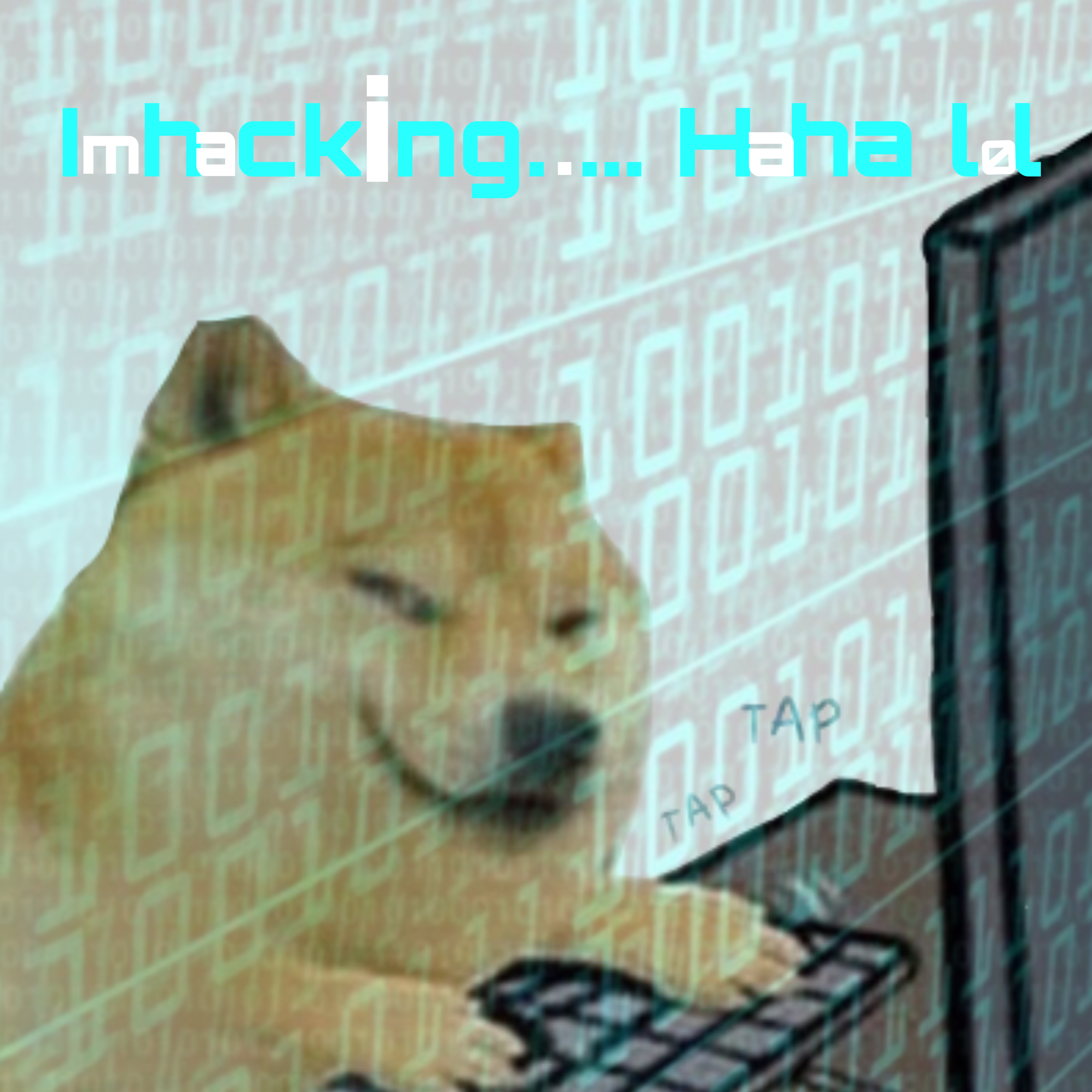 Cheems Doge Hacking Meme