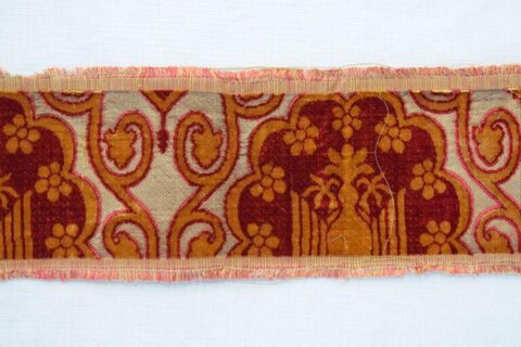Vintage Floral Patterned Textile Fragment