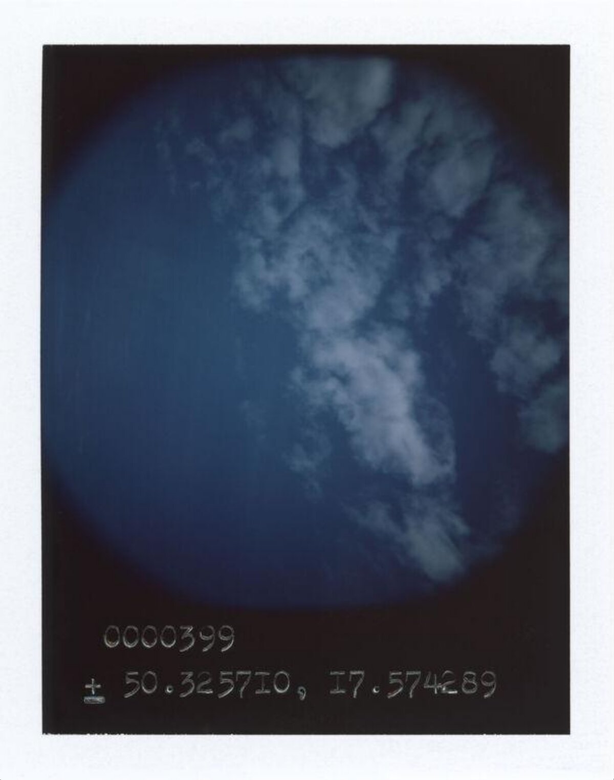 Polaroid Shot of Blue Sky Clouds