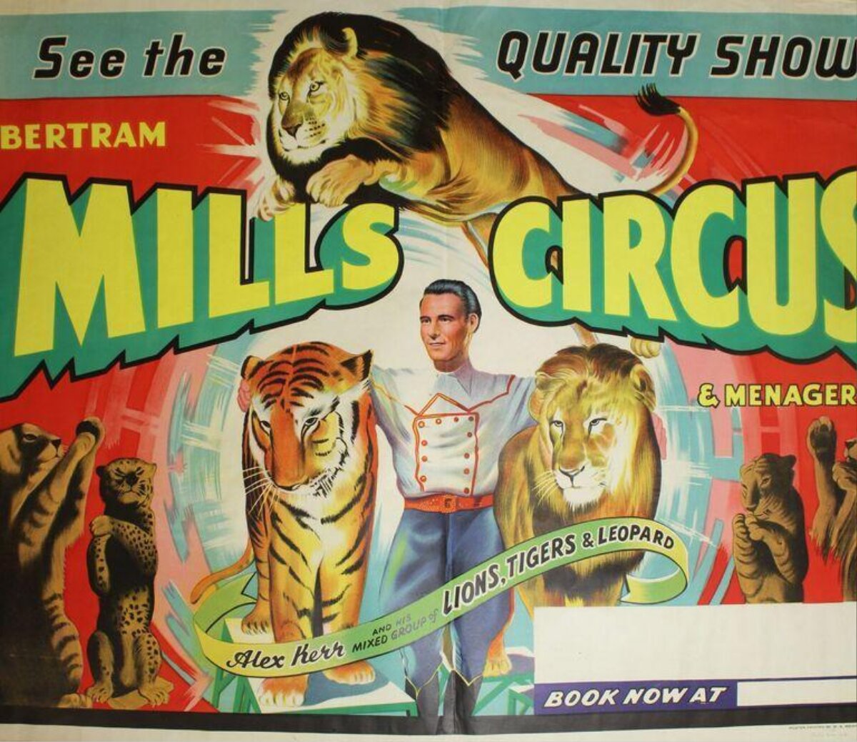 Vintage Bertram Mills Circus Poster
