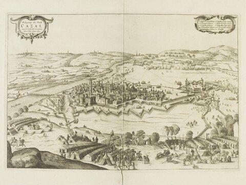 Siege of Cazal Historical Engraving