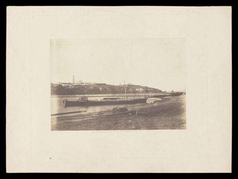 Vintage Riverside Boat Scene