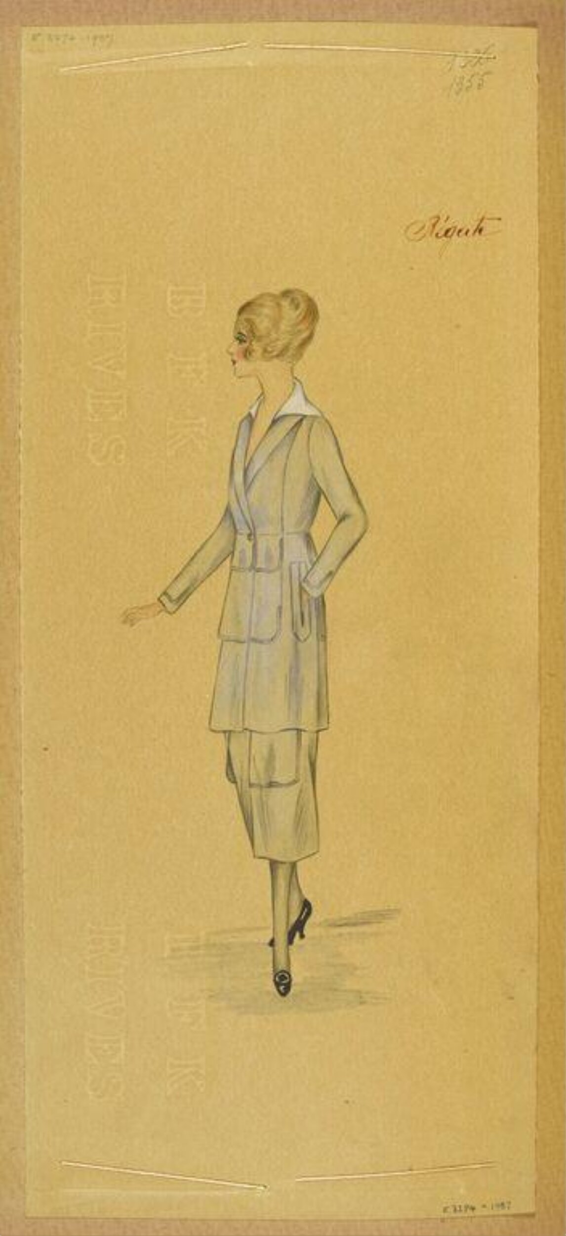 Vintage Women's Fashion Sketch