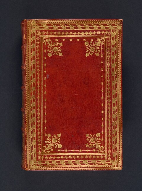Antique Red Gilt Decorated Book Cover