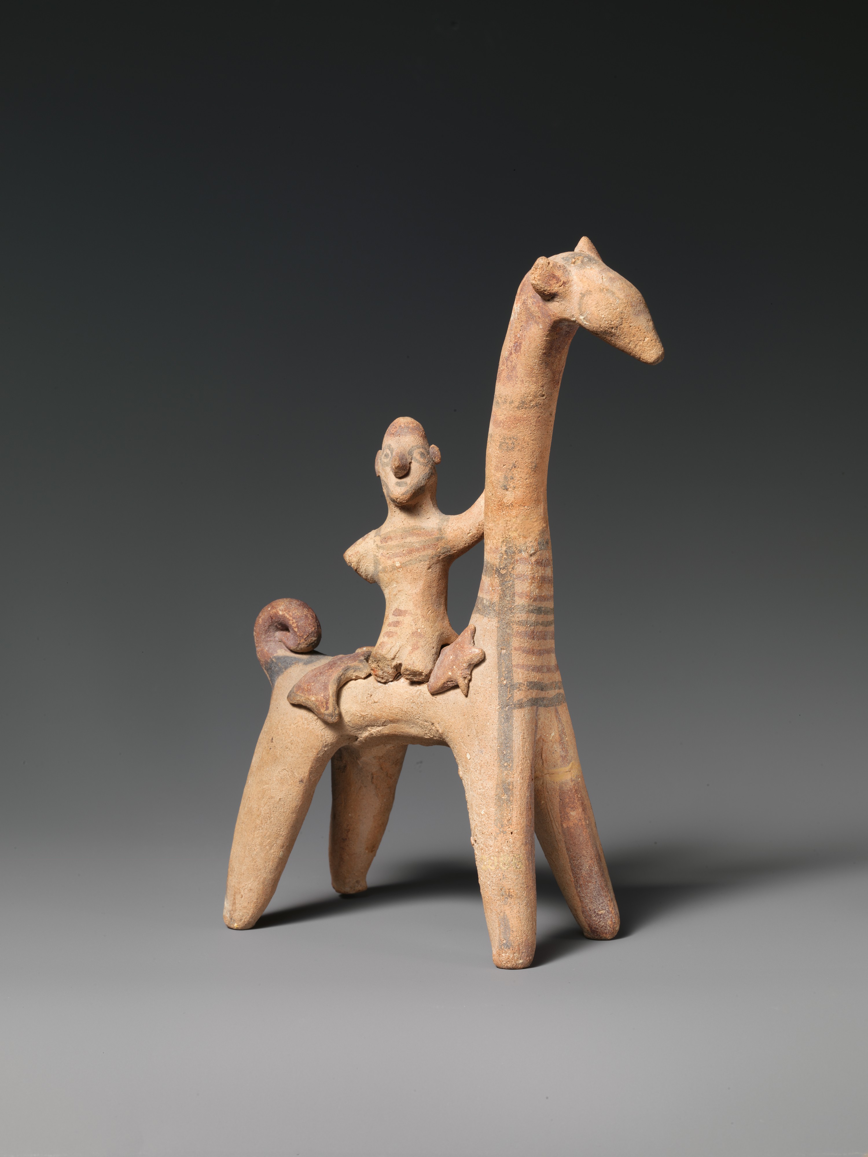 Ancient Clay Equestrian Figurine
