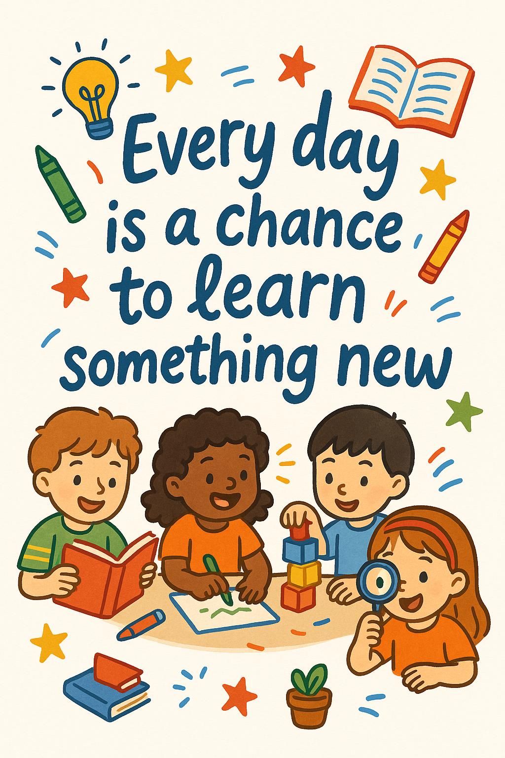 Motivational Kids Learning Poster