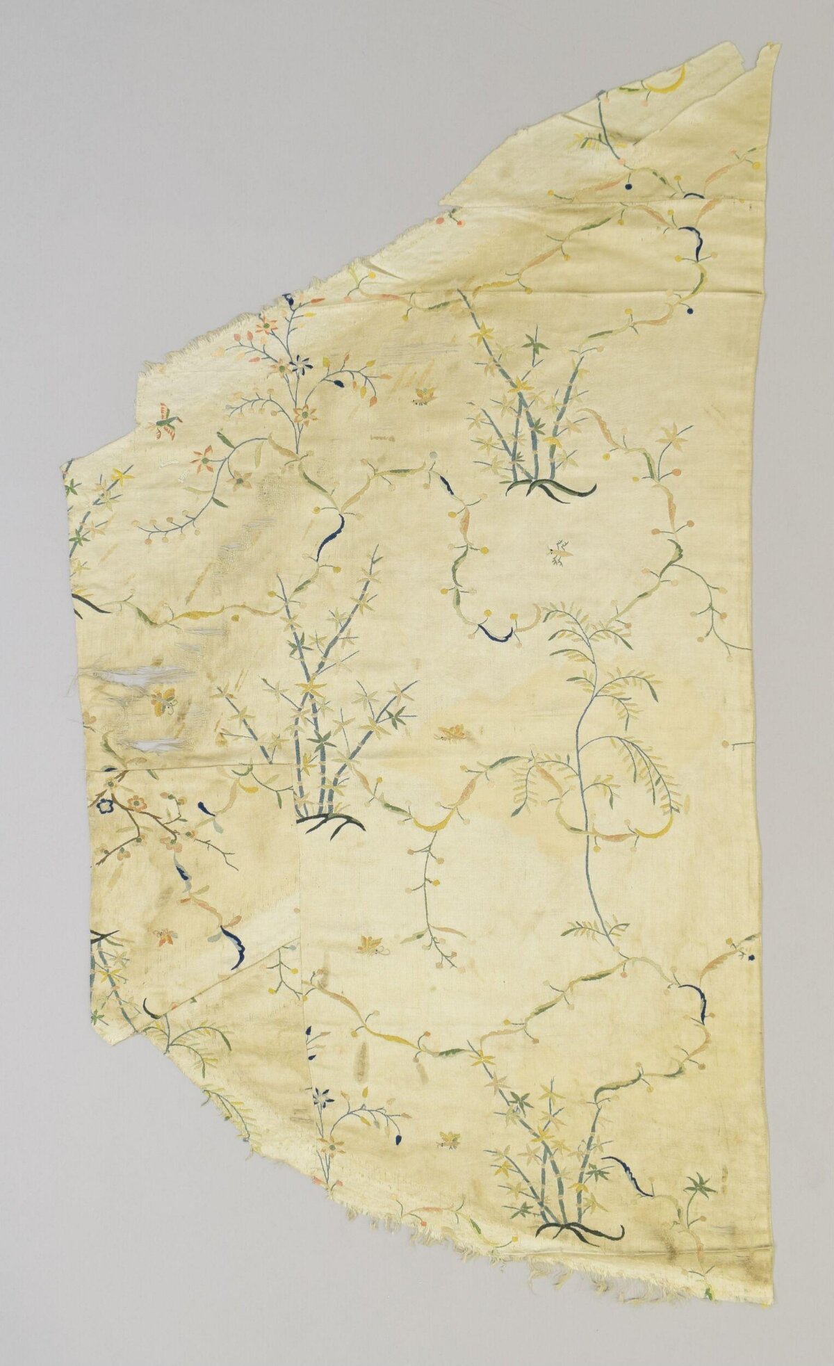 Antique Embroidered Silk Fragment