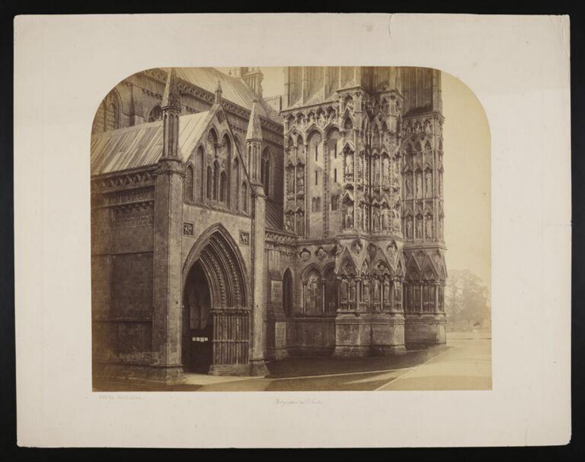 Wells Cathedral Entrance Antique Photo