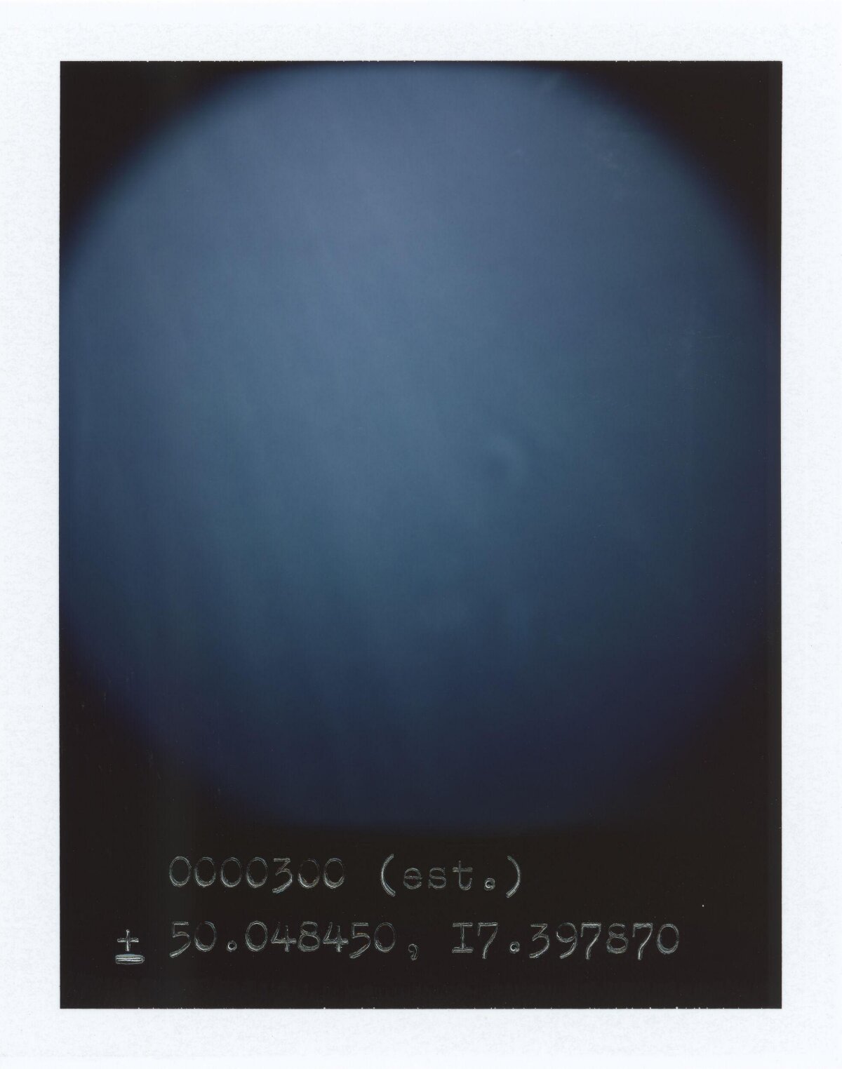 Polaroid Photo With Coordinate Text