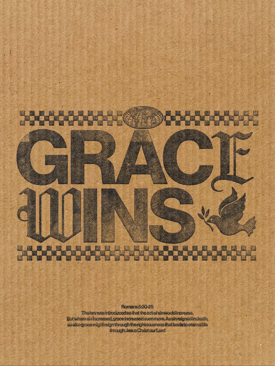 Grace Wins Christian Poster