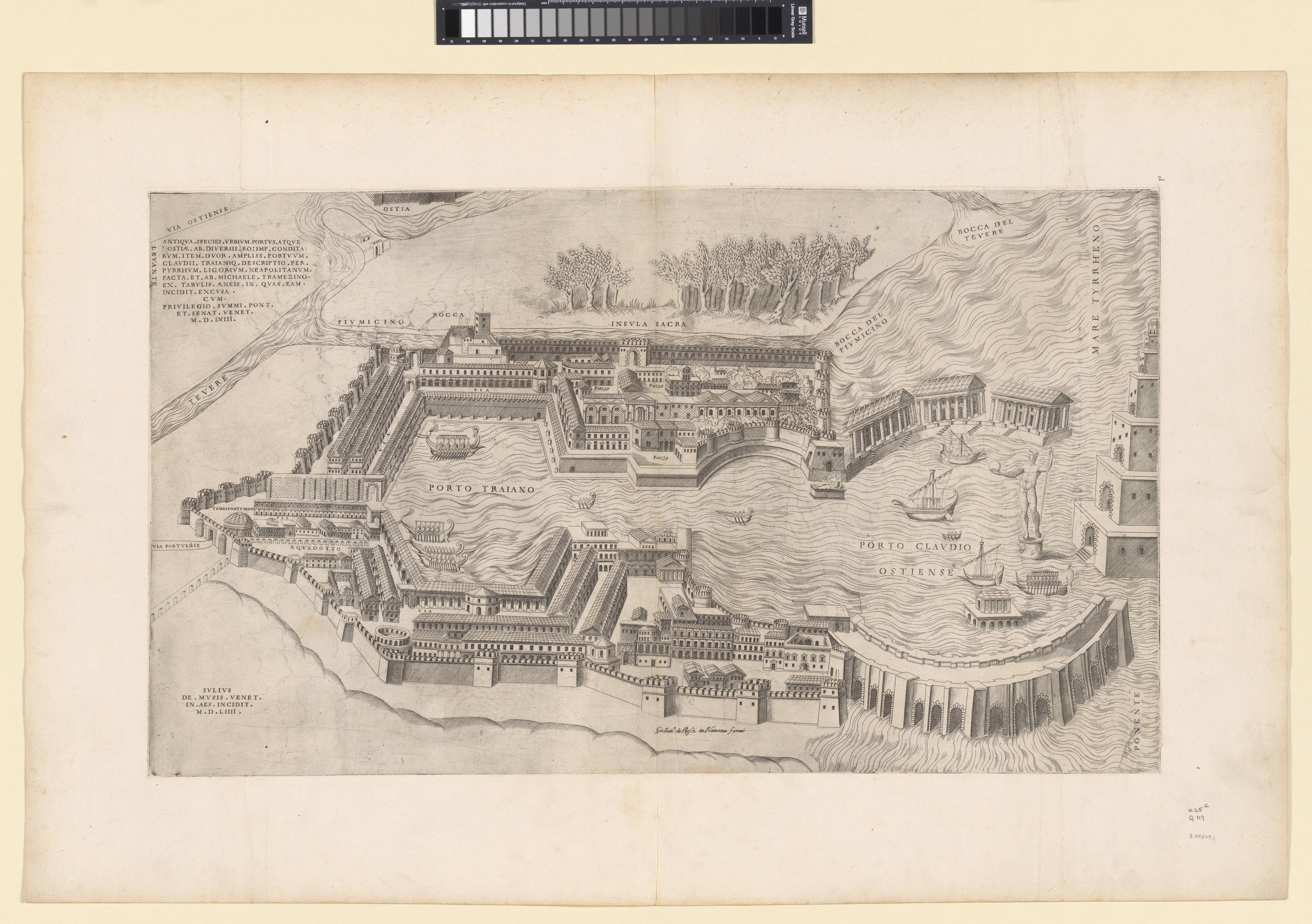 Antique Engraving of Roman Port Complex — History