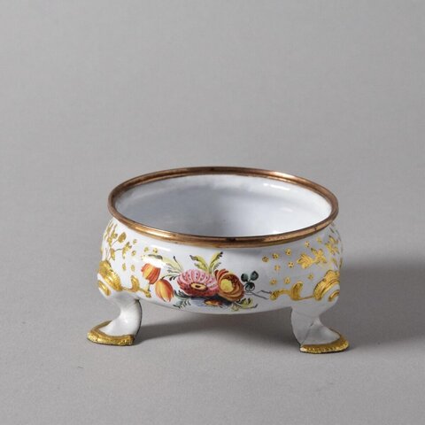 Painted Enamel Tripod Bowl