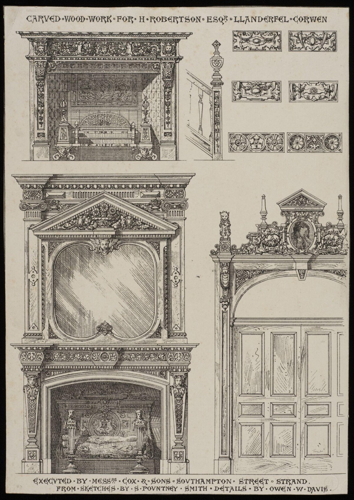 Carved Woodwork Architectural Design Drawings