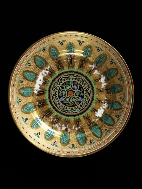 Ornate Gilded Decorative Ceramic Dish