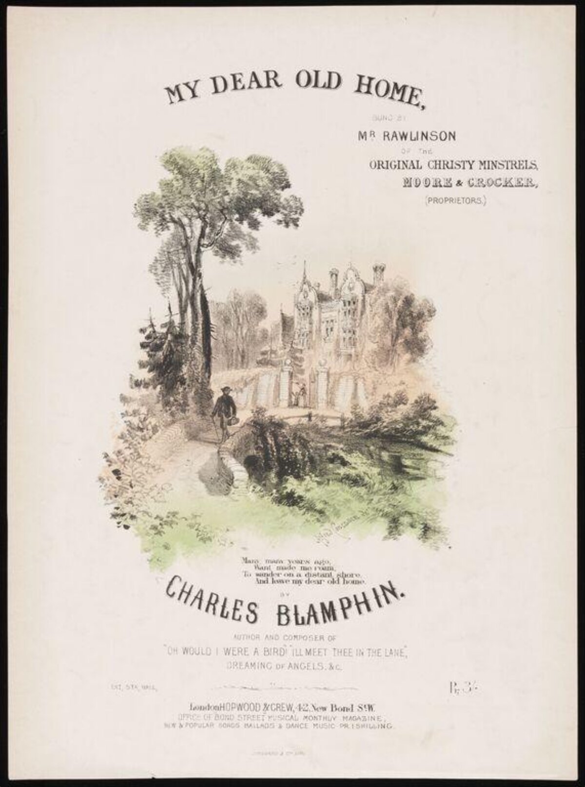 My Dear Old Home Sheet Music Cover