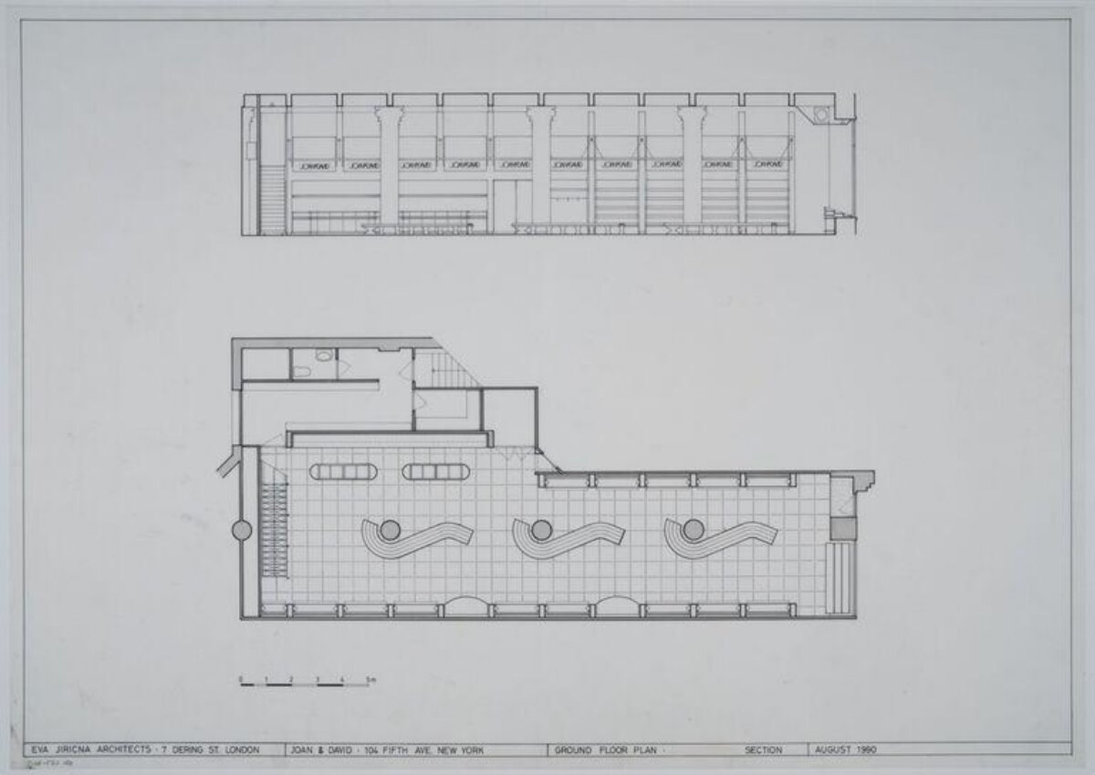 Ground Floor Plan and Section Drawing