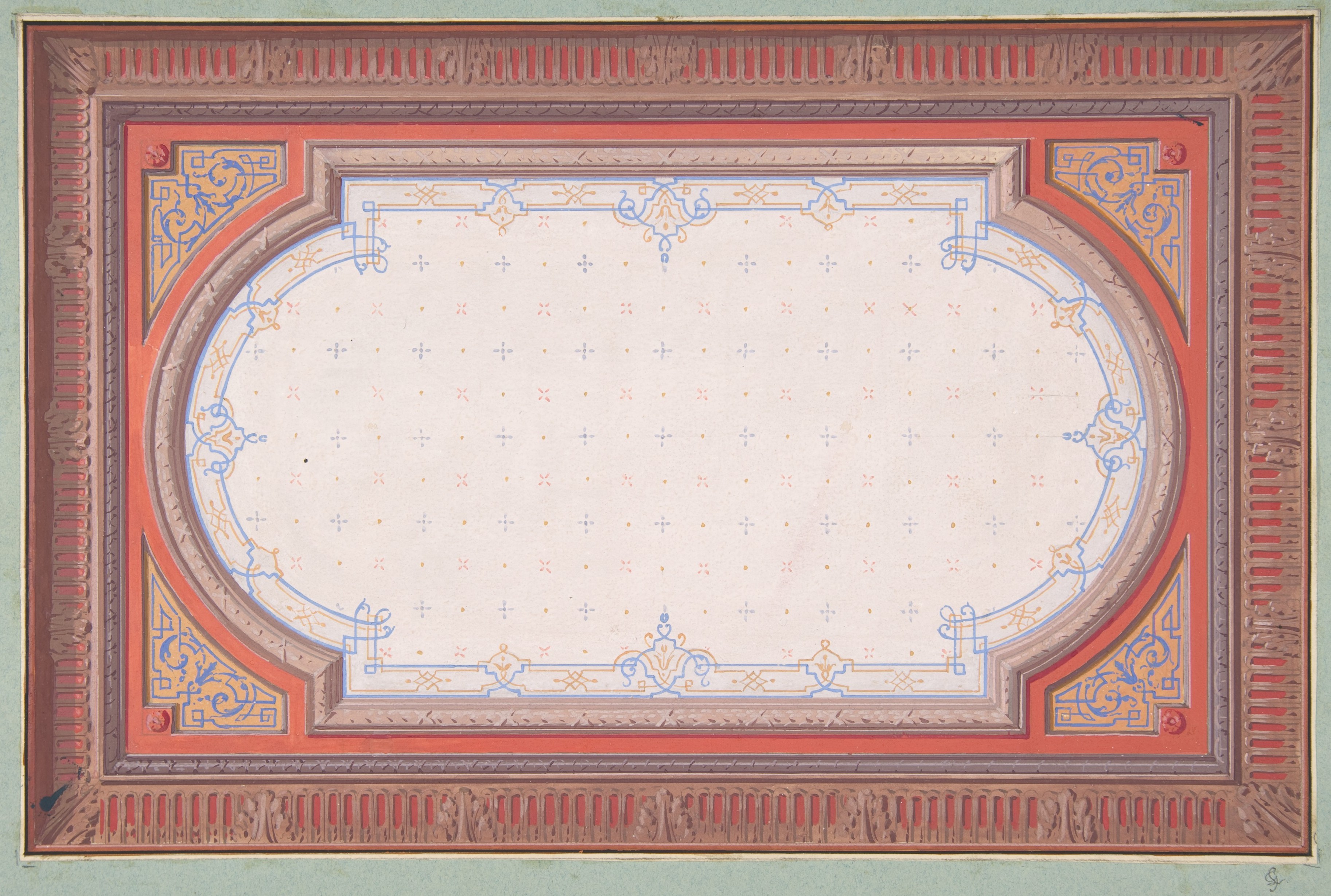 Ornamental Ceiling Design Sketch