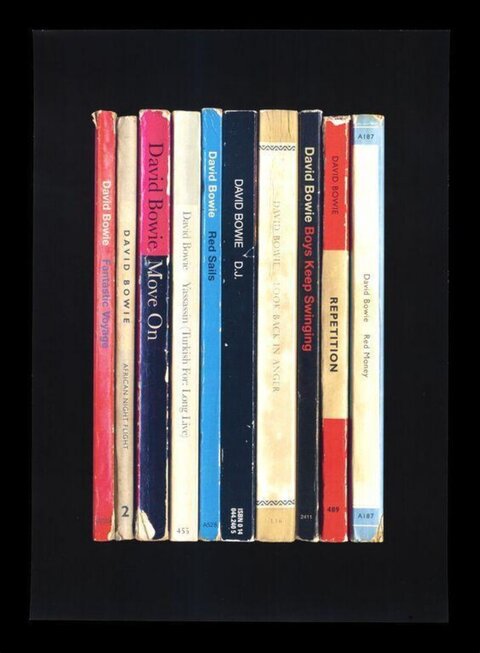 Row of David Bowie Themed Books