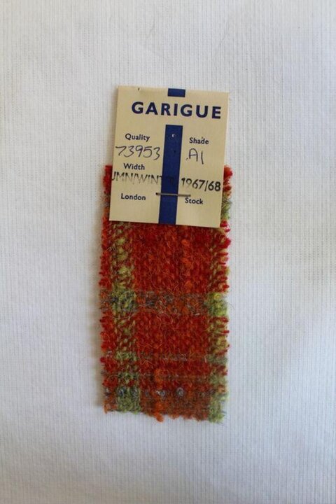 Vintage Garigue Fabric Swatch Card
