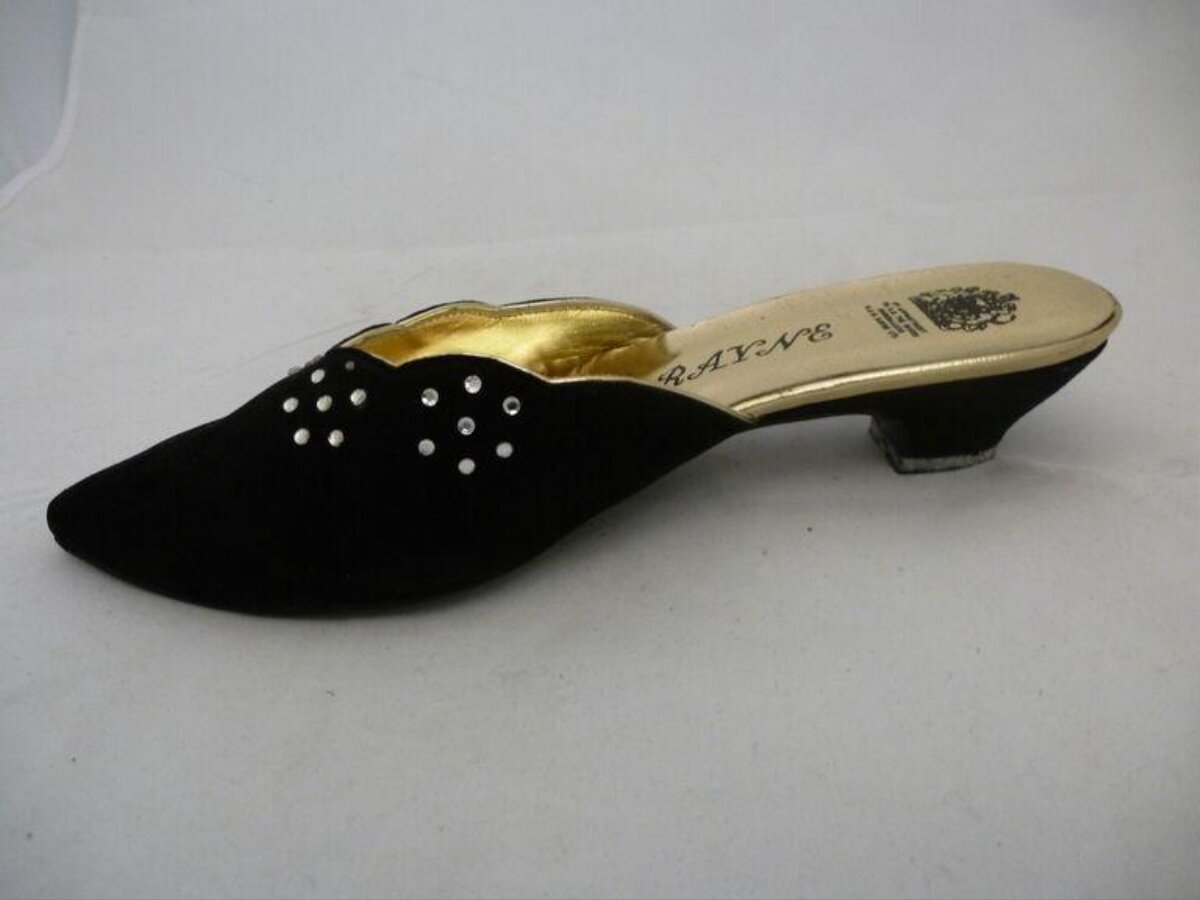 Women's Black Embellished Mule Shoe — Business