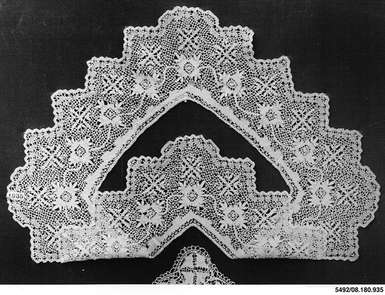 Antique Handmade Lace Collar Fragment