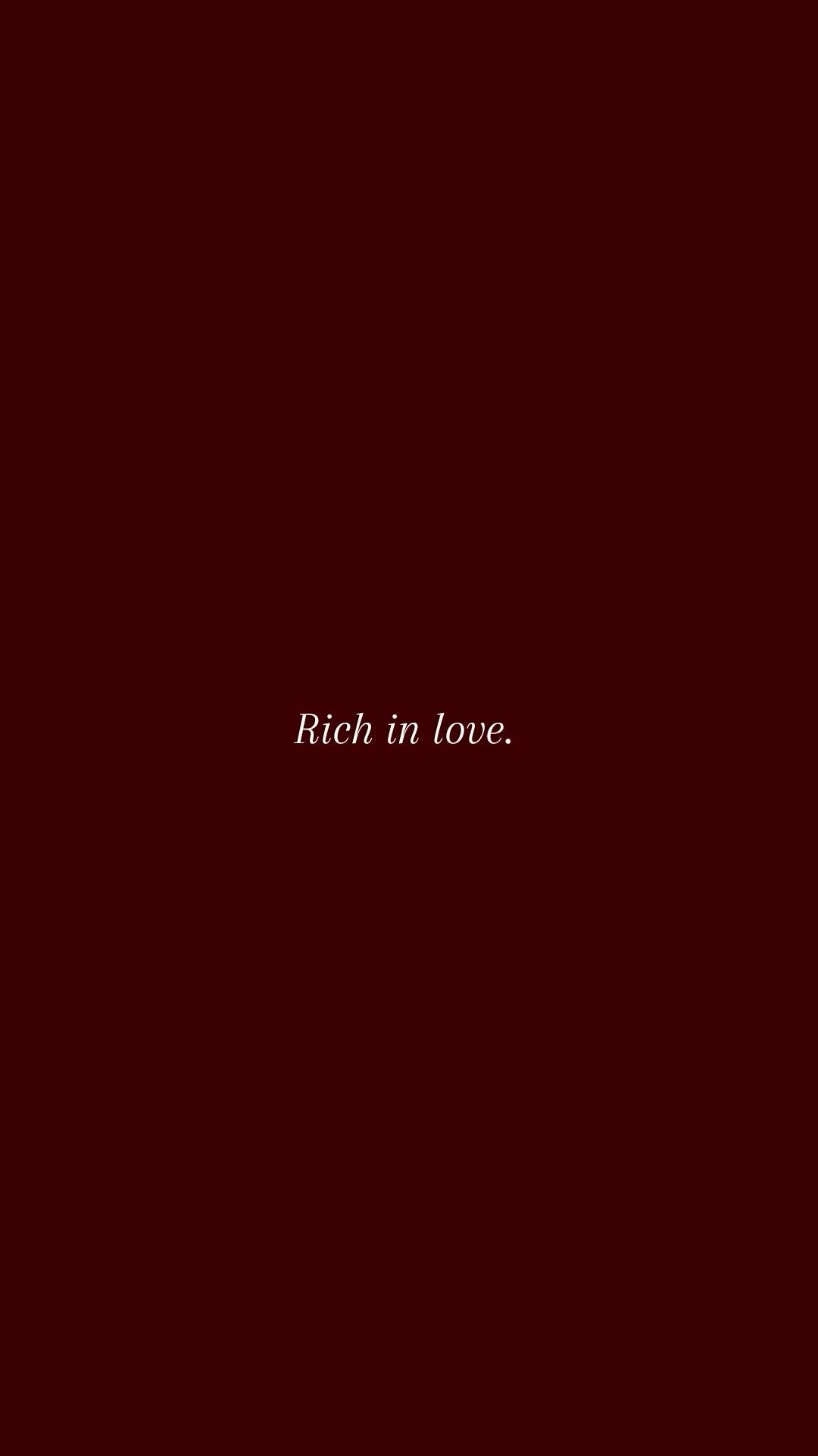 Rich in Love Minimalist Quote